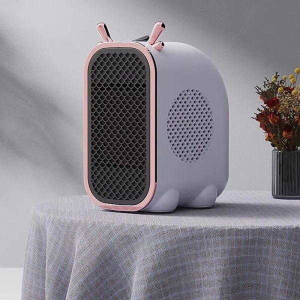 Zodiac Dragon Mini Portable Electric Desk Air Heater For Room, Small Tabletop Fan – 800w (random Color)