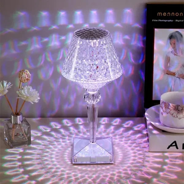 Rise Diamond Table Touch Lamp Crystal Usb Chargeable