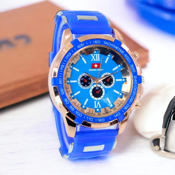 Latest Design Sports Rubber Straps Analog For Men